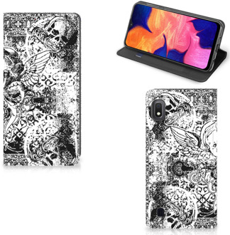 B2Ctelecom Mobiel BookCase Samsung Galaxy A10 Skulls Angel