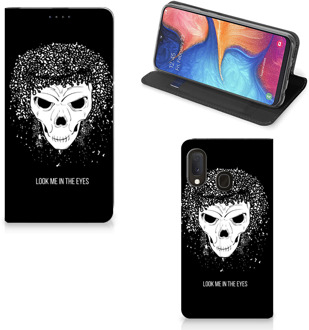 B2Ctelecom Mobiel BookCase Samsung Galaxy A20e Skull Hair