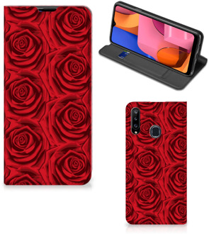 B2Ctelecom Mobiel Bookcase Samsung Galaxy A20s Smart Cover Red Roses