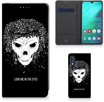 B2Ctelecom Mobiel BookCase Samsung Galaxy A40 Skull Hair