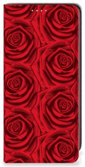 B2Ctelecom Mobiel Bookcase Samsung Galaxy A41 Smart Cover Red Roses