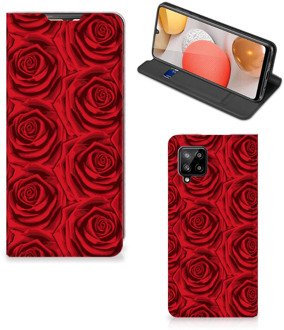 B2Ctelecom Mobiel Bookcase Samsung Galaxy A42 Smart Cover Red Roses