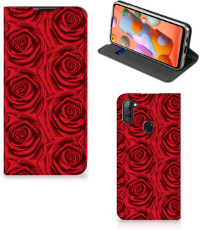 B2Ctelecom Mobiel Bookcase Samsung Galaxy M11 | A11 Smart Cover Red Roses