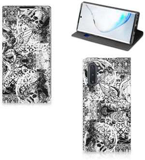 B2Ctelecom Mobiel BookCase Samsung Galaxy Note 10 Skulls Angel