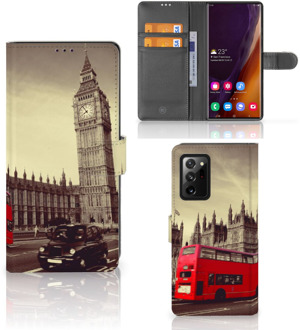 B2Ctelecom Mobiel Bookcase Samsung Galaxy Note20 Ultra Smartphone Hoesje Londen