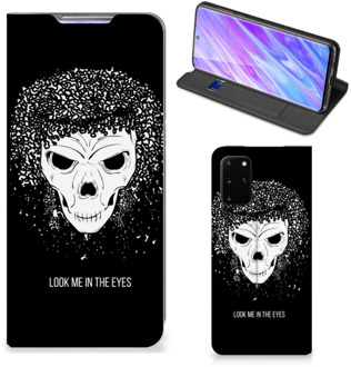 B2Ctelecom Mobiel BookCase Samsung Galaxy S20 Plus Skull Hair