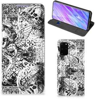 B2Ctelecom Mobiel BookCase Samsung Galaxy S20 Plus Skulls Angel