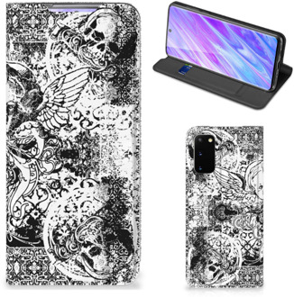 B2Ctelecom Mobiel BookCase Samsung Galaxy S20 Skulls Angel