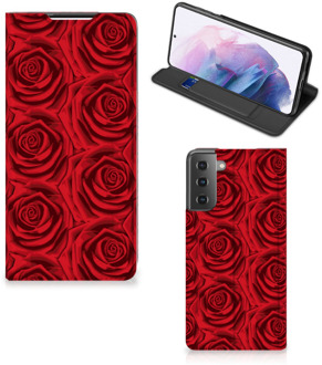 B2Ctelecom Mobiel Bookcase Samsung Galaxy S21 Plus Smart Cover Red Roses