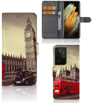 B2Ctelecom Mobiel Bookcase Samsung Galaxy S21 Ultra Smartphone Hoesje Londen