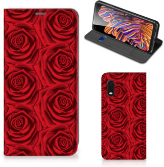 B2Ctelecom Mobiel Bookcase Samsung Xcover Pro Smart Cover Red Roses