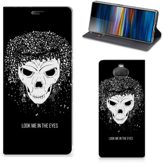 B2Ctelecom Mobiel BookCase Sony Xperia 10 Plus Skull Hair