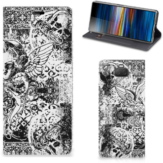 B2Ctelecom Mobiel BookCase Sony Xperia 10 Plus Skulls Angel