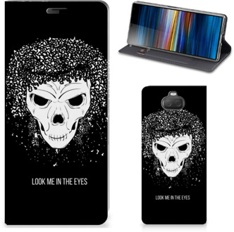 B2Ctelecom Mobiel BookCase Sony Xperia 10 Skull Hair