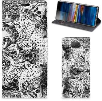 B2Ctelecom Mobiel BookCase Sony Xperia 10 Skulls Angel