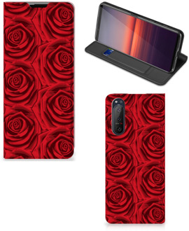 B2Ctelecom Mobiel Bookcase Sony Xperia 5 II Smart Cover Red Roses