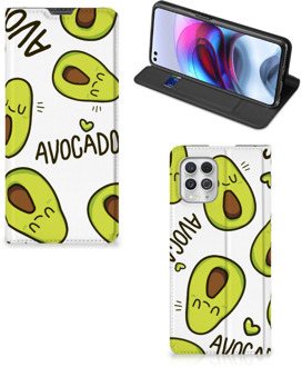 B2Ctelecom Mobiel Bookcase Valentijn Cadeautje Haar Motorola Moto G100 Smart Cover Hoesje Avocado Singing