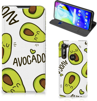 B2Ctelecom Mobiel Bookcase Valentijn Cadeautje Haar Motorola Moto G8 Power Smart Cover Hoesje Avocado Singing