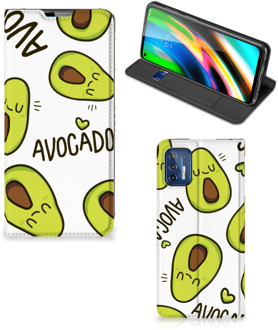 B2Ctelecom Mobiel Bookcase Valentijn Cadeautje Haar Motorola Moto G9 Plus Smart Cover Hoesje Avocado Singing