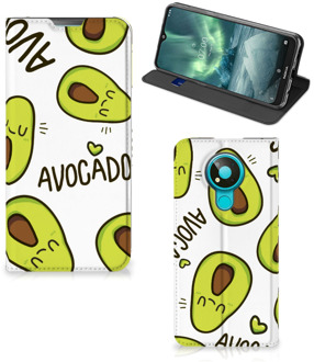 B2Ctelecom Mobiel Bookcase Valentijn Cadeautje Haar Nokia 3.4 Smart Cover Hoesje Avocado Singing