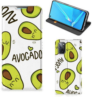 B2Ctelecom Mobiel Bookcase Valentijn Cadeautje Haar OPPO A52 | A72 Smart Cover Hoesje Avocado Singing