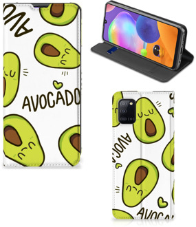 B2Ctelecom Mobiel Bookcase Valentijn Cadeautje Haar Samsung Galaxy A31 Smart Cover Hoesje Avocado Singing