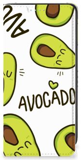 B2Ctelecom Mobiel Bookcase Valentijn Cadeautje Haar Samsung Galaxy A41 Smart Cover Hoesje Avocado Singing