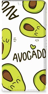 B2Ctelecom Mobiel Bookcase Valentijn Cadeautje Haar Samsung Galaxy A71 Smart Cover Hoesje Avocado Singing