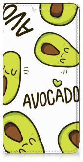 B2Ctelecom Mobiel Bookcase Valentijn Cadeautje Haar Samsung Galaxy S20 FE Smart Cover Hoesje Avocado Singing