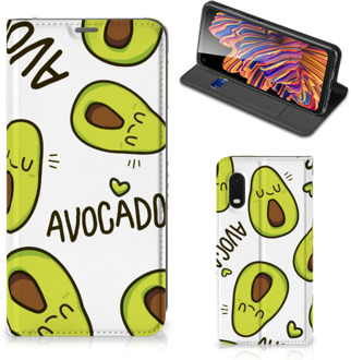 B2Ctelecom Mobiel Bookcase Valentijn Cadeautje Haar Samsung Xcover Pro Smart Cover Hoesje Avocado Singing