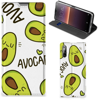 B2Ctelecom Mobiel Bookcase Valentijn Cadeautje Haar Sony Xperia L4 Smart Cover Hoesje Avocado Singing