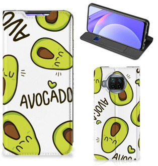 B2Ctelecom Mobiel Bookcase Valentijn Cadeautje Haar Xiaomi Mi 10T Lite Smart Cover Hoesje Avocado Singing