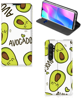 B2Ctelecom Mobiel Bookcase Valentijn Cadeautje Haar Xiaomi Mi Note 10 Lite Smart Cover Hoesje Avocado Singing