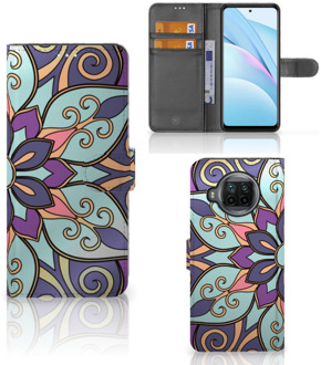 B2Ctelecom Mobiel Bookcase Xiaomi Mi 10T Lite Smartphone Hoesje Purple Flower