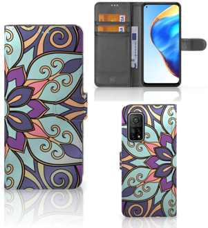 B2Ctelecom Mobiel Bookcase Xiaomi Mi 10T Pro | Mi 10T Smartphone Hoesje Purple Flower