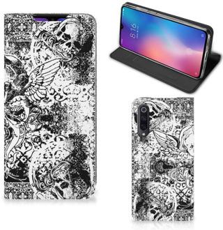 B2Ctelecom Mobiel BookCase Xiaomi Mi 9 Skulls Angel