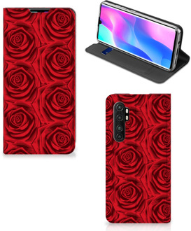 B2Ctelecom Mobiel Bookcase Xiaomi Mi Note 10 Lite Smart Cover Red Roses