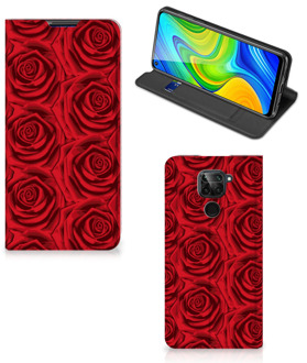 B2Ctelecom Mobiel Bookcase Xiaomi Redmi Note 9 Smart Cover Red Roses