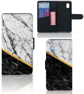 B2Ctelecom Mobiel Case Alcatel 1B (2020) GSM Hoesje Marble White Black