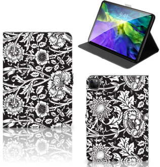 B2Ctelecom Mobiel Case iPad Pro 11 (2020) Hoesje met Magneetsluiting Zwart Bloemen