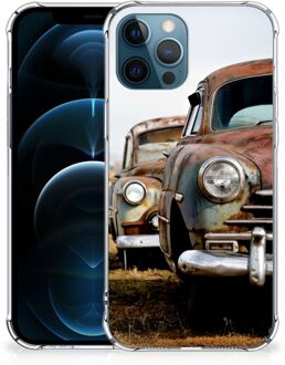 B2Ctelecom Mobiel Case iPhone 12 | 12 Pro Telefoon Hoesje met doorzichtige rand Vintage Auto