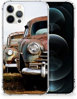 B2Ctelecom Mobiel Case iPhone 12 Pro Max Telefoon Hoesje met doorzichtige rand Vintage Auto