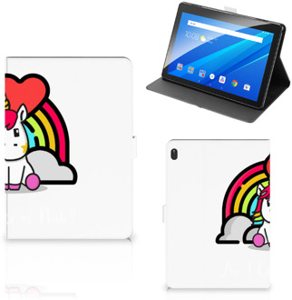 B2Ctelecom Mobiel Case Lenovo Tab E10 Hoes met Magneetsluiting Unicorn Cute