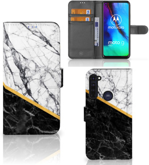 B2Ctelecom Mobiel Case Motorola Moto G Pro GSM Hoesje Marble White Black