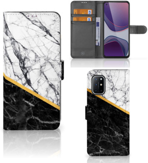 B2Ctelecom Mobiel Case OnePlus 8T GSM Hoesje Marble White Black