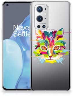 B2Ctelecom Mobiel Case OnePlus 9 Pro GSM Hoesje Doorzichtig Cat Color