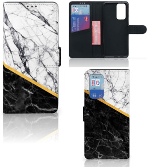 B2Ctelecom Mobiel Case OnePlus 9 Pro GSM Hoesje Marble White Black