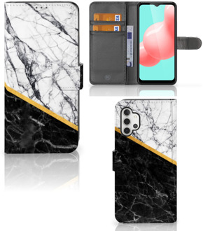 B2Ctelecom Mobiel Case Samsung Galaxy A32 5G GSM Hoesje Marble White Black