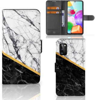 B2Ctelecom Mobiel Case Samsung Galaxy A41 GSM Hoesje Marble White Black