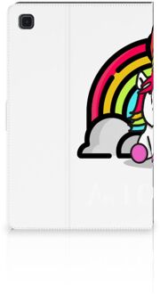 B2Ctelecom Mobiel Case Samsung Galaxy Tab A7 (2020) Hoes met Magneetsluiting Unicorn Cute